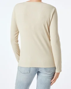 Geripptes Langarmshirt Janina, Y-Ausschnitt-KiK Onlineshop Best Sale