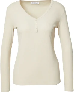 Geripptes Langarmshirt Janina, Y-Ausschnitt-KiK Onlineshop Best Sale