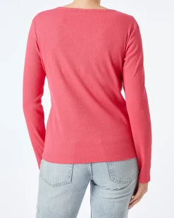 Geripptes Langarmshirt Janina, V-Ausschnitt-KiK Onlineshop Clearance