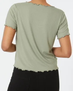 Geripptes T-Shirt Janina, Stretchanteil-KiK Onlineshop Cheap