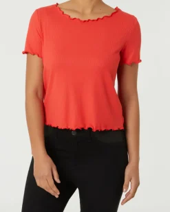 Geripptes T-Shirt Janina, Stretchanteil-KiK Onlineshop Outlet