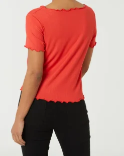 Geripptes T-Shirt Janina, Stretchanteil-KiK Onlineshop Outlet