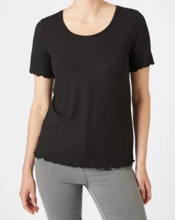 Geripptes T-Shirt Janina, Wellenkanten-KiK Onlineshop Cheap
