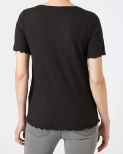 Geripptes T-Shirt Janina, Wellenkanten-KiK Onlineshop Cheap