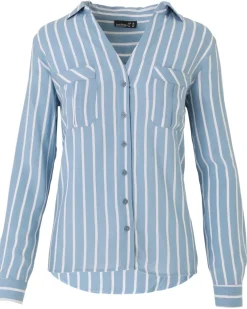 Gestreifte Bluse Janina, Vokuhila-Saum-KiK Onlineshop Cheap