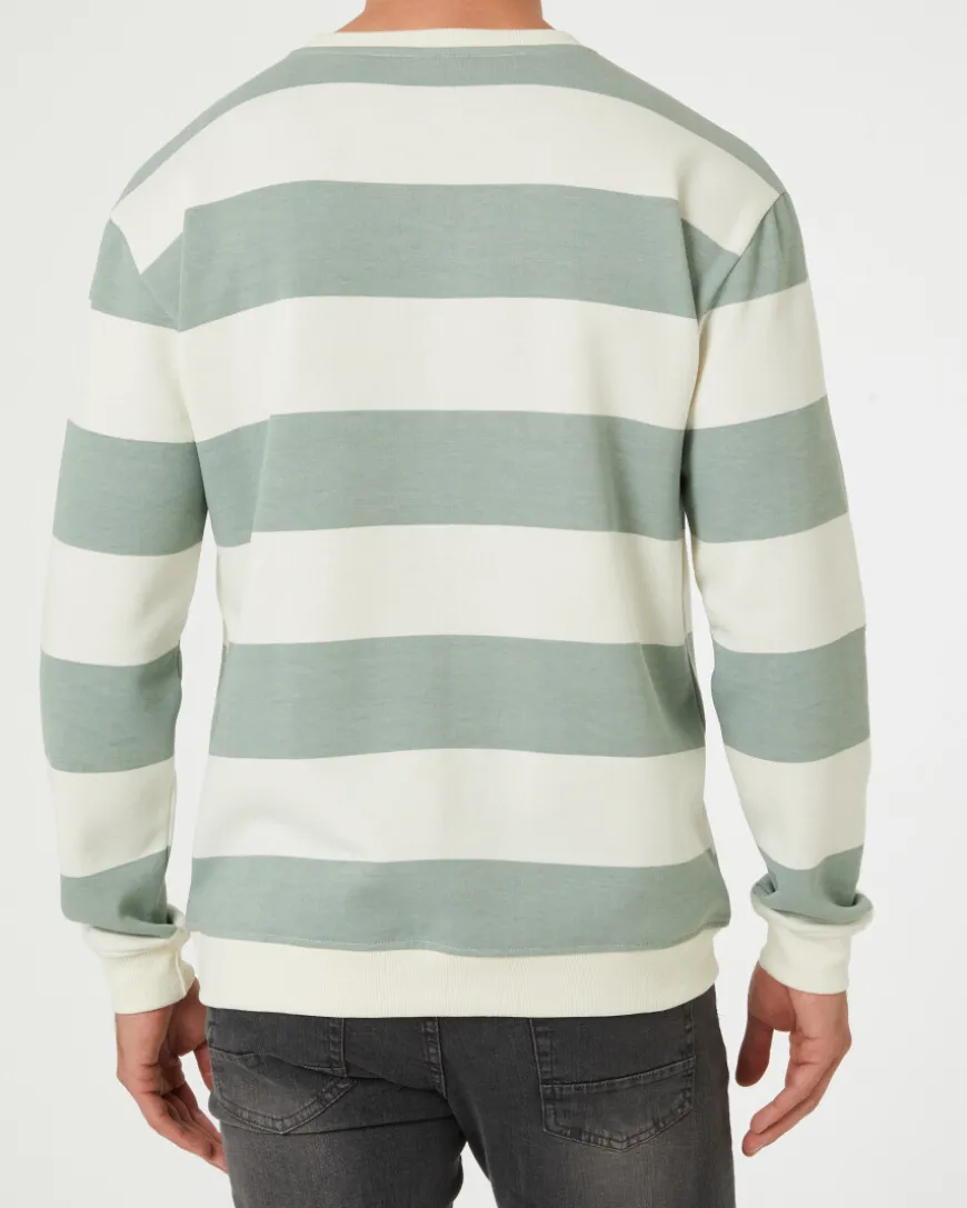 Gestreifter Sweatpullover X-Mail, Rundhalsausschnitt-KiK Onlineshop Cheap