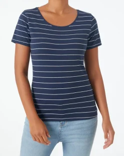 Gestreiftes Basic T-Shirt Janina, Rundhalsausschnitt-KiK Onlineshop Cheap