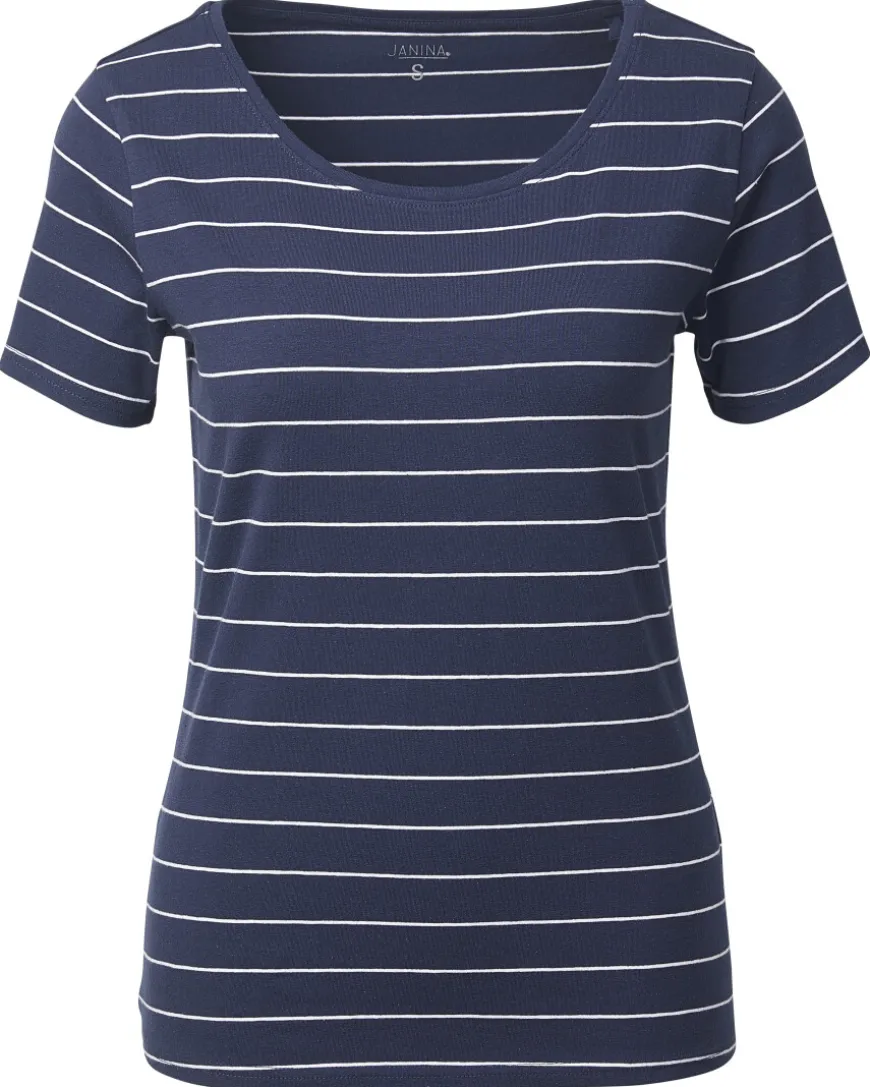 Gestreiftes Basic T-Shirt Janina, Rundhalsausschnitt-KiK Onlineshop Cheap
