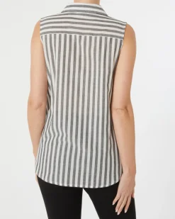 Gestreiftes Blusentop Knopfleiste-KiK Onlineshop Hot