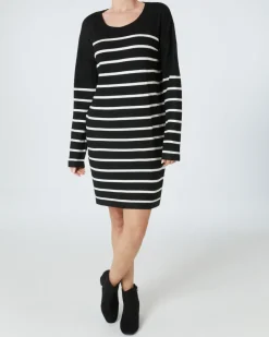 Gestreiftes Feinstrickkleid Janina, Rundhalsausschnitt-KiK Onlineshop Hot
