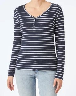 Gestreiftes Langarmshirt Janina, V-Ausschnitt-KiK Onlineshop Fashion