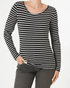 Gestreiftes Langarmshirt Janina, Rundhalsausschnitt-KiK Onlineshop Store