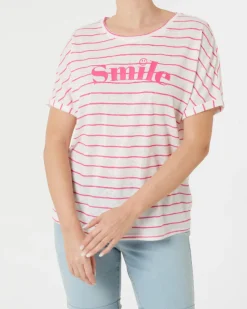 Gestreiftes T-Shirt Janina, Rundhalsausschnitt-KiK Onlineshop Best