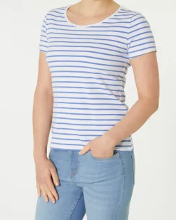 Gestreiftes T-Shirt Janina, Stretchanteil-KiK Onlineshop Cheap