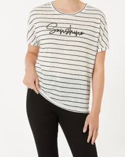 Gestreiftes T-Shirt Janina, Rundhalsausschnitt-KiK Onlineshop Clearance
