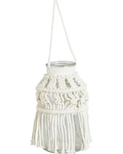 Glasvase Makramee ca. 10 x 20 cm-KiK Onlineshop Shop