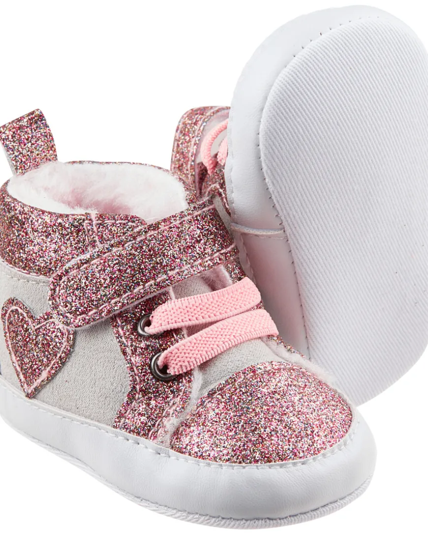 Glitzernde Babyschuhe Teddykopf_Baby, Klettverschluss-KiK Onlineshop Cheap