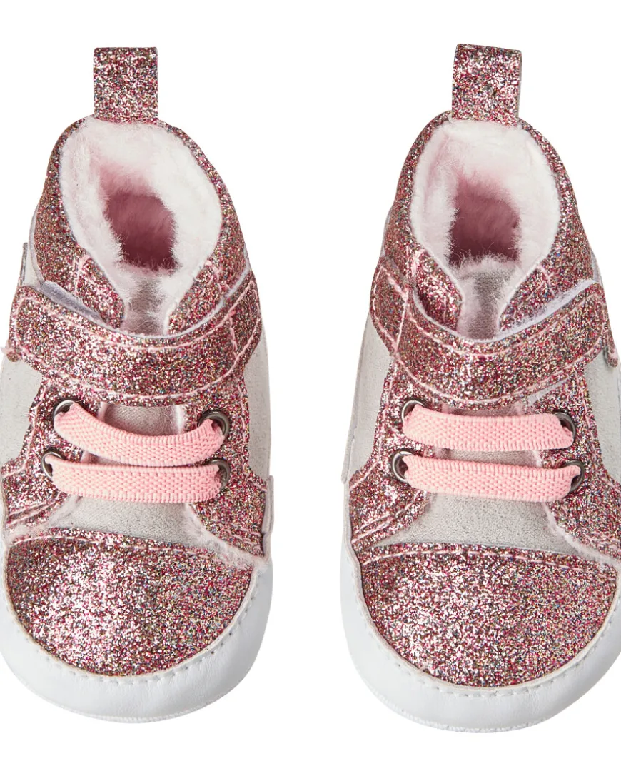 Glitzernde Babyschuhe Teddykopf_Baby, Klettverschluss-KiK Onlineshop Cheap