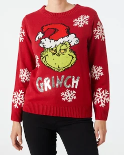 Grinch Strickpullover Weihnachten Pailletten-KiK Onlineshop Best