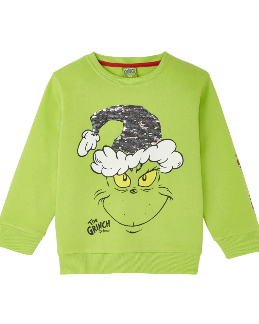 Grinch Sweatshirt Weihnachten Wendepailletten-KiK Onlineshop Cheap