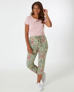 Hose mit floralem Muster Janina, Caprilänge-KiK Onlineshop Outlet