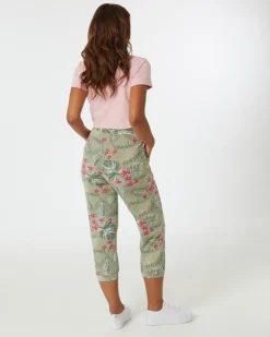 Hose mit floralem Muster Janina, Caprilänge-KiK Onlineshop Outlet