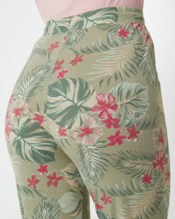 Hose mit floralem Muster Janina, Caprilänge-KiK Onlineshop Outlet