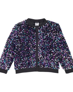 Jacke mit Pailletten Rippbündchen-KiK Onlineshop Cheap