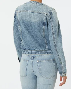 Jeansjacke mit Perlen Janina, Knopfleiste-KiK Onlineshop Hot