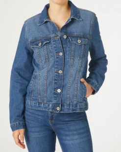 Jeansjacke mit Taschen Janina, Knopfleiste-KiK Onlineshop Outlet