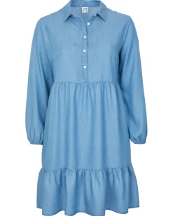 Jeanskleid mit Teilungsnähten Hemdkragen-KiK Onlineshop Fashion
