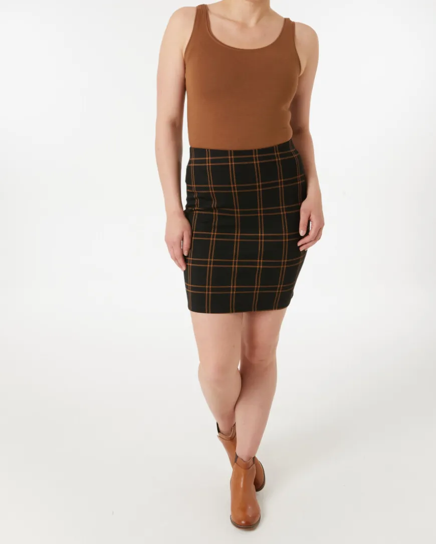 Karierter Rock Janina, schmale Passform-KiK Onlineshop Store