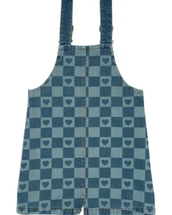 Kariertes Jeans-Latzkleid Kiki & Koko, verstellbare Träger-KiK Onlineshop Clearance