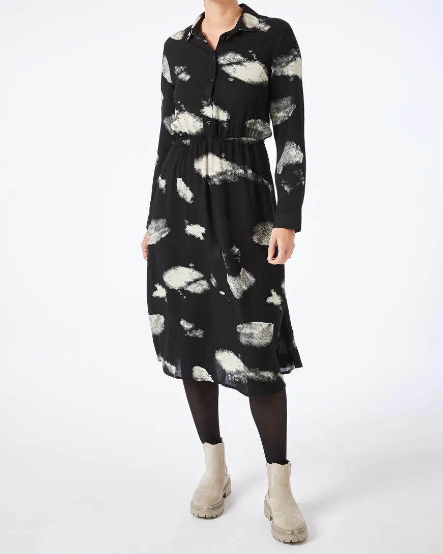 Kleid mit Hemdkragen Janina, elastischer Taillenbund-KiK Onlineshop Store