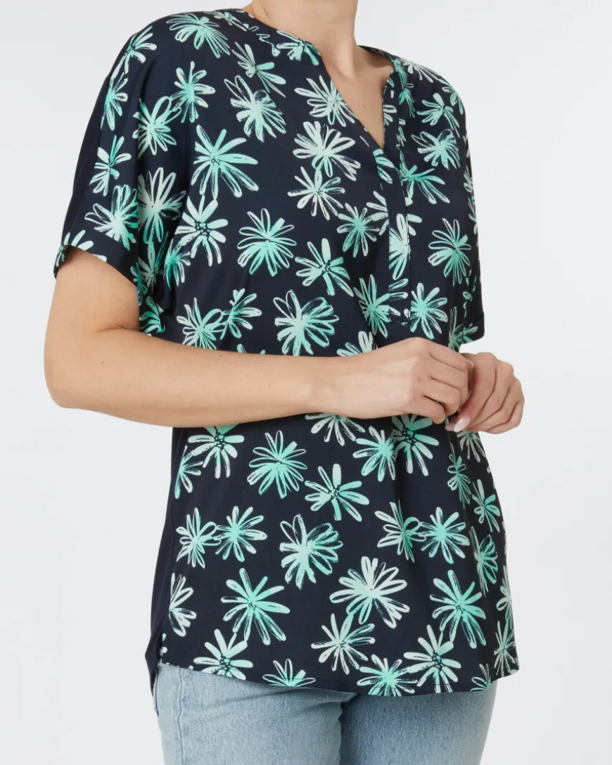 Kurzarmbluse Janina, Y-Ausschnitt-KiK Onlineshop Fashion