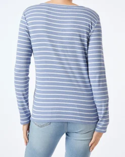Langarmshirt mit Knopfleiste Janina, V-Ausschnitt-KiK Onlineshop Hot