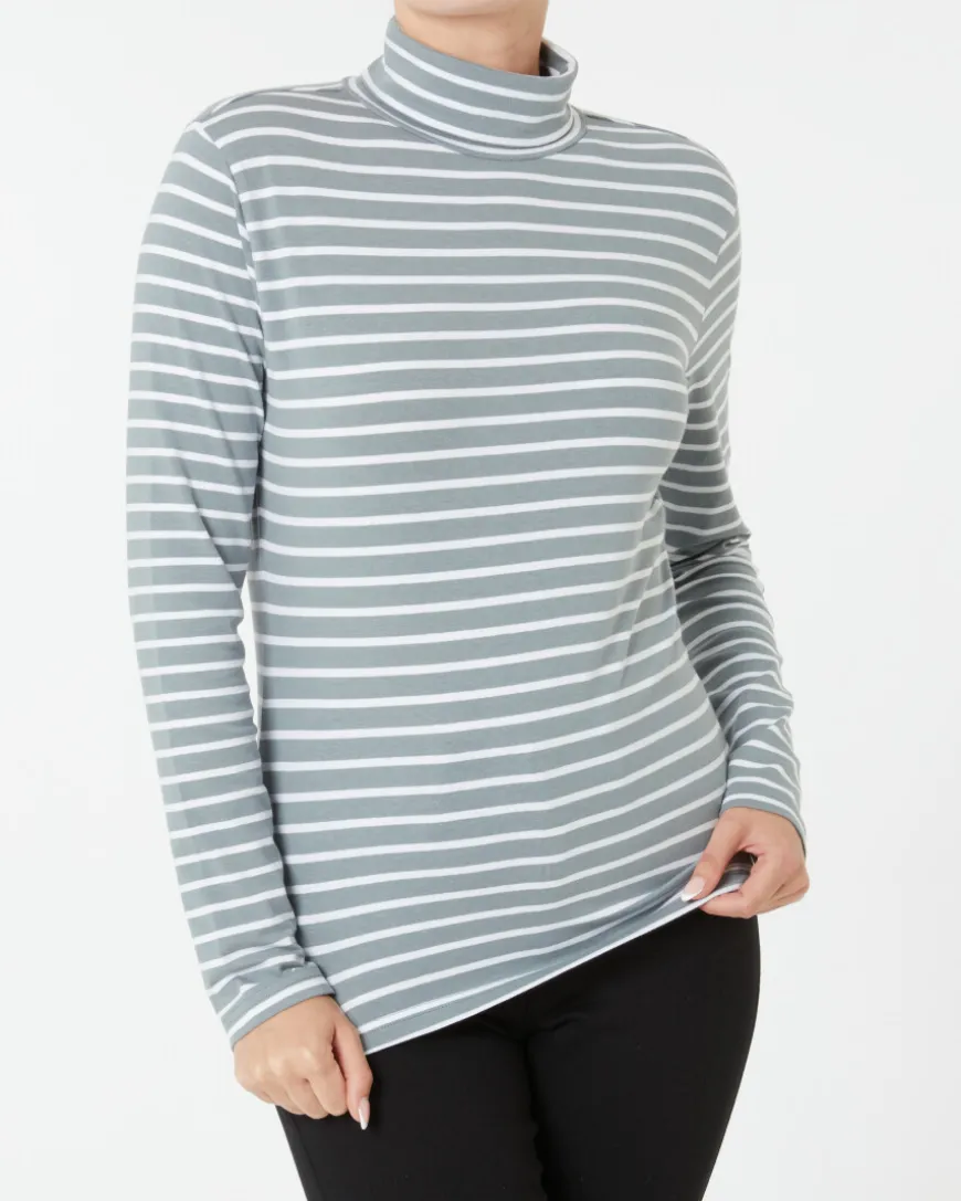 Langarmshirt mit Rollkragen Janina, Stretch-KiK Onlineshop Fashion