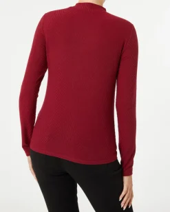 Langarmshirt mit Zickzackmuster Janina, Stehkragen-KiK Onlineshop Fashion
