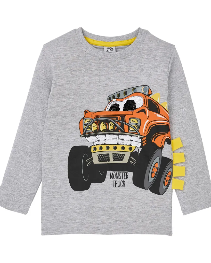 Langarmshirt Monstertruck Wendepailletten-KiK Onlineshop Flash Sale
