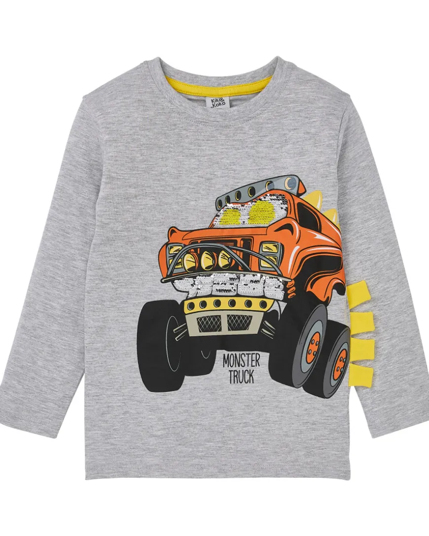 Langarmshirt Monstertruck Wendepailletten-KiK Onlineshop Flash Sale