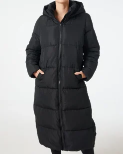 Langer Steppmantel Janina, Kapuze-KiK Onlineshop Best