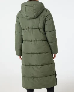 Langer Steppmantel Janina, Kapuze-KiK Onlineshop Discount