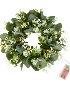 LED-Eukalyptuskranz Weihnachten Ø ca. 30 cm-KiK Onlineshop New