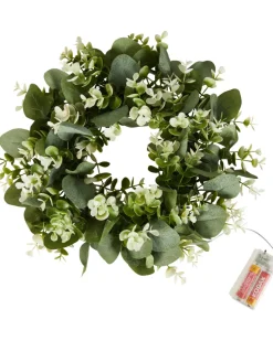 LED-Eukalyptuskranz Weihnachten Ø ca. 30 cm-KiK Onlineshop New