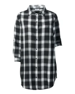 Longbluse mit Turn-up-Ärmeln Knopfleiste-KiK Onlineshop Cheap