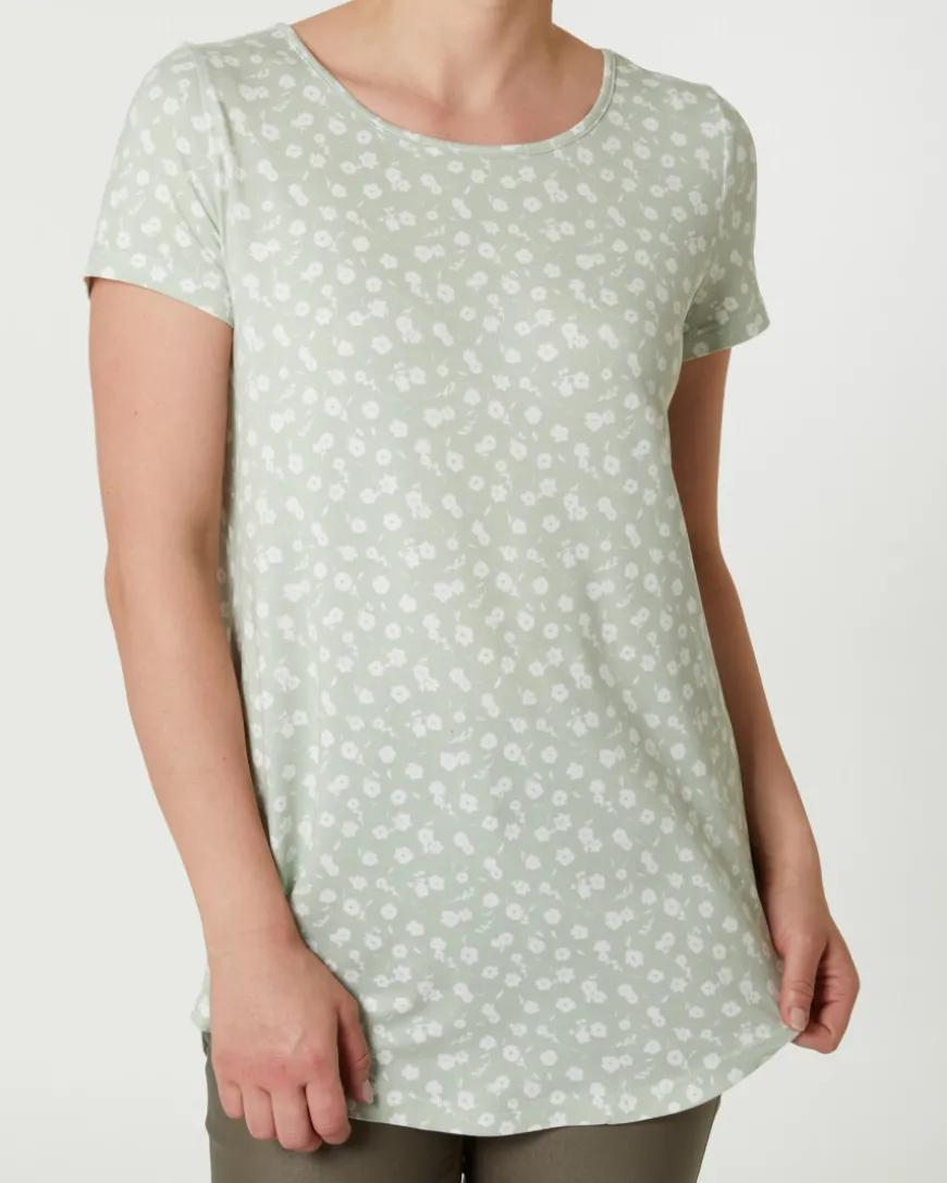 Longshirt mit Blumen Janina, Rundhalsausschnitt-KiK Onlineshop Flash Sale