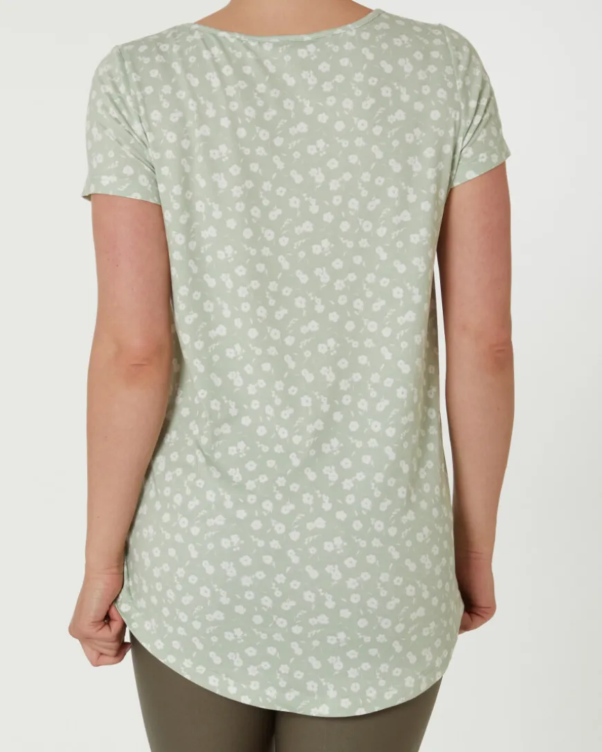 Longshirt mit Blumen Janina, Rundhalsausschnitt-KiK Onlineshop Flash Sale