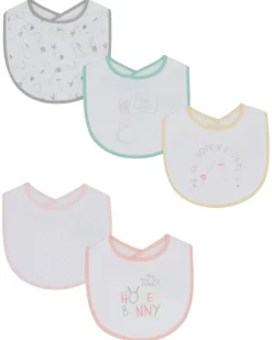 Lätzchen mit Klettverschluss 5er-Pack, Ergee, verschiedene Designs-KiK Onlineshop Online