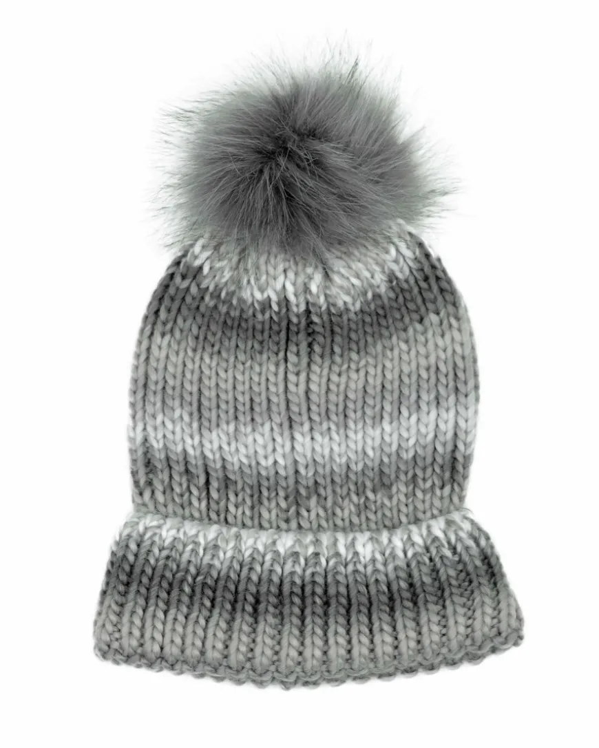 Mehrfarbige Strickmütze Janina, Bommel-KiK Onlineshop Store