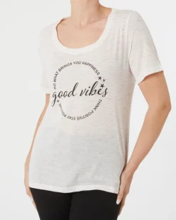 Melange T-Shirt Janina, Rundhalsausschnitt-KiK Onlineshop Cheap